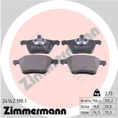 Тормозные колодки ZIMMERMANN 24142.190.1