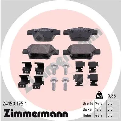 Тормозные колодки ZIMMERMANN 24150.175.1