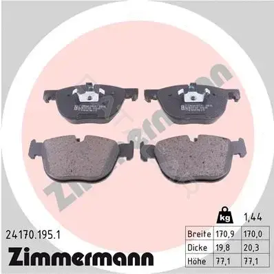 Тормозные колодки ZIMMERMANN 24170.195.1