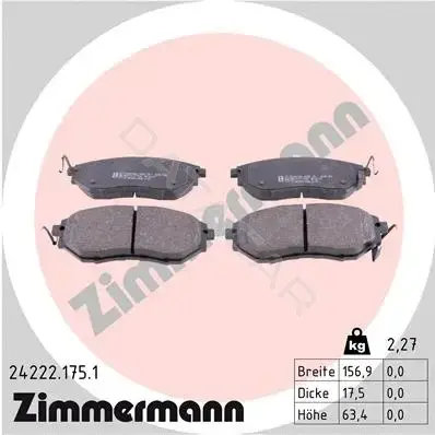 Тормозные колодки ZIMMERMANN 24222.175.1