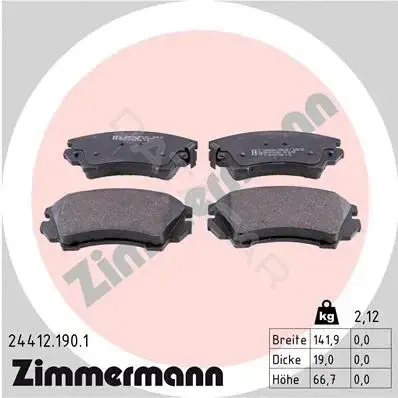 Тормозные колодки ZIMMERMANN 24412.190.1
