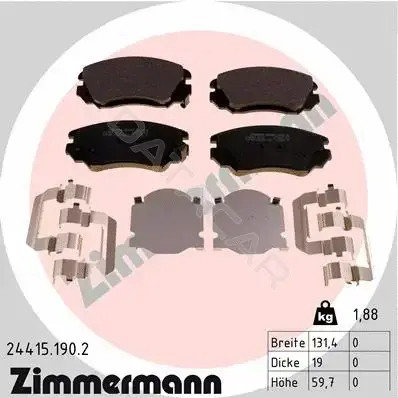Тормозные колодки ZIMMERMANN 24415.190.2