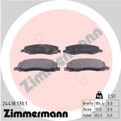 Тормозные колодки ZIMMERMANN 24418.170.1