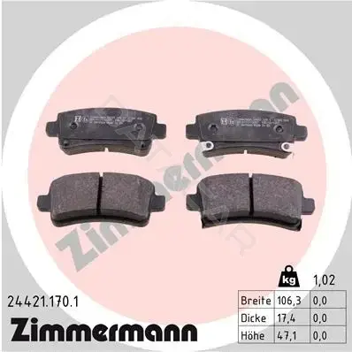Тормозные колодки ZIMMERMANN 24421.170.1