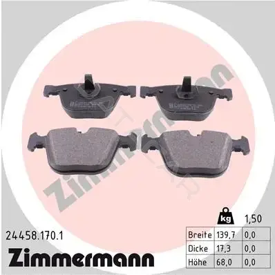 Тормозные колодки ZIMMERMANN 24458.170.1