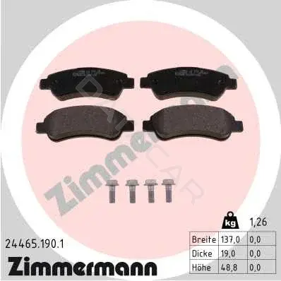 Тормозные колодки ZIMMERMANN 24465.190.1