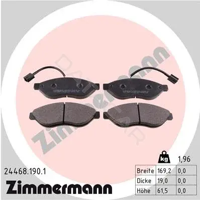 Тормозные колодки ZIMMERMANN 24468.190.1