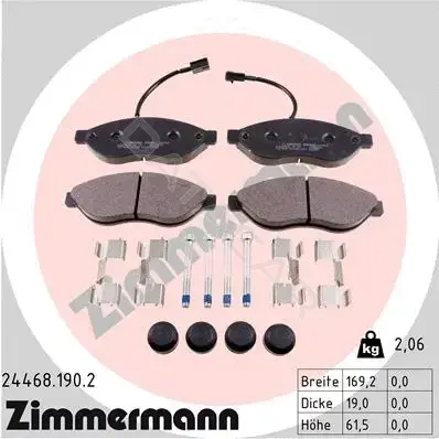 Тормозные колодки ZIMMERMANN 24468.190.2