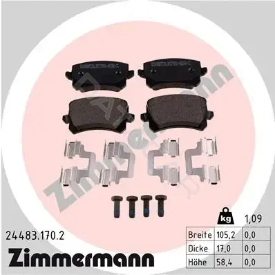 Тормозные колодки ZIMMERMANN 24483.170.2