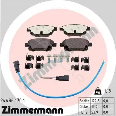 Тормозные колодки ZIMMERMANN 24486.170.1