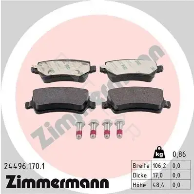 Тормозные колодки ZIMMERMANN 24496.170.1