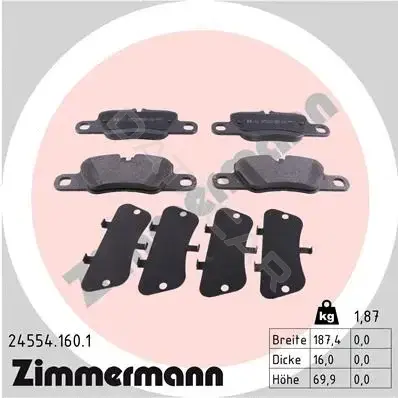 Тормозные колодки ZIMMERMANN 24554.160.1