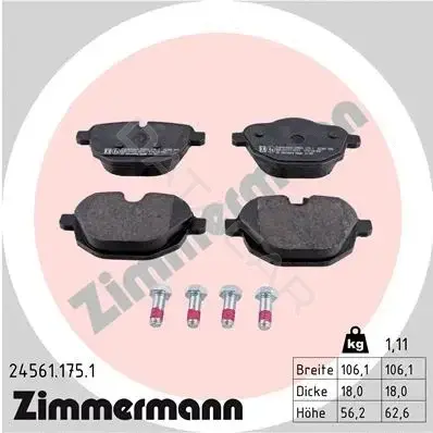 Тормозные колодки ZIMMERMANN 24561.175.1