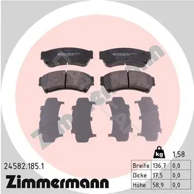 Тормозные колодки ZIMMERMANN 24582.185.1