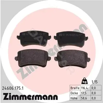 Тормозные колодки ZIMMERMANN 24606.175.1