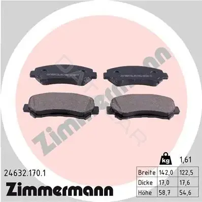 Тормозные колодки ZIMMERMANN 24632.170.1