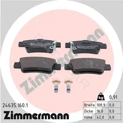 Тормозные колодки ZIMMERMANN 24635.160.1