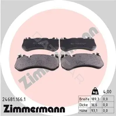 Тормозные колодки ZIMMERMANN 24681.166.1