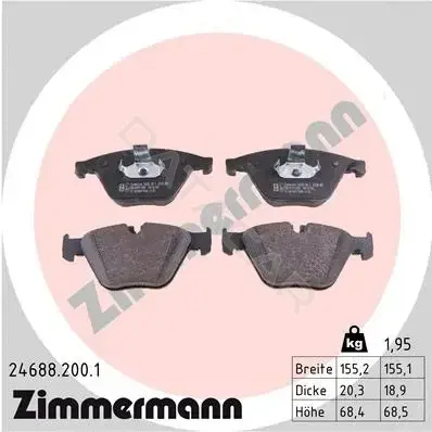 Тормозные колодки ZIMMERMANN 24688.200.1