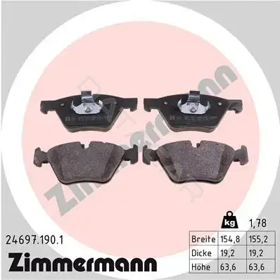 Тормозные колодки ZIMMERMANN 24697.190.1