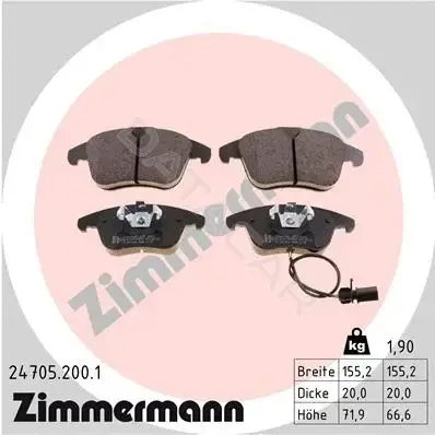 Тормозные колодки ZIMMERMANN 24705.200.1