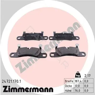 Тормозные колодки ZIMMERMANN 24721.170.1