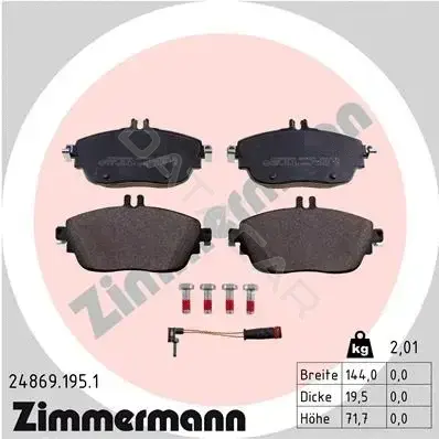 Тормозные колодки ZIMMERMANN 24869.195.1
