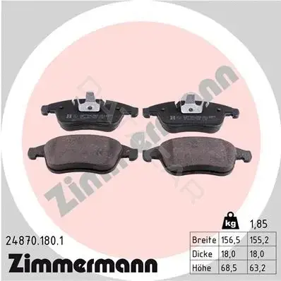 Тормозные колодки ZIMMERMANN 24870.180.1