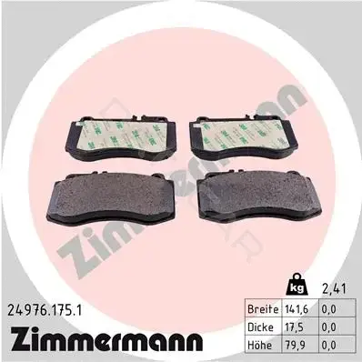Тормозные колодки ZIMMERMANN 24976.175.1