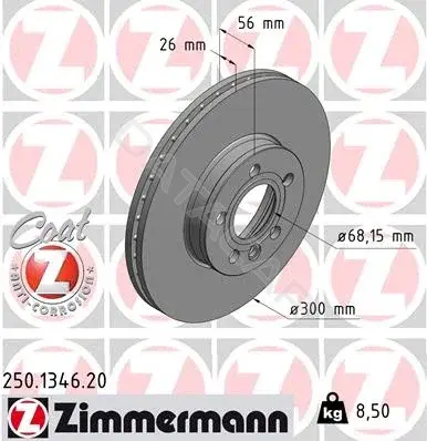 Тормозные диски ZIMMERMANN 250.1346.20