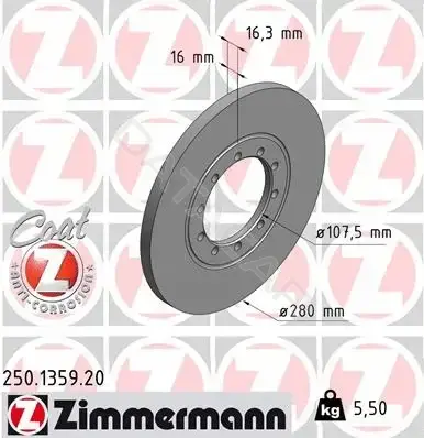 Тормозные диски ZIMMERMANN 250.1359.20