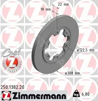 Тормозные диски ZIMMERMANN 250.1382.20
