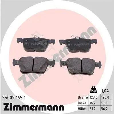 Тормозные колодки ZIMMERMANN 25009.165.1
