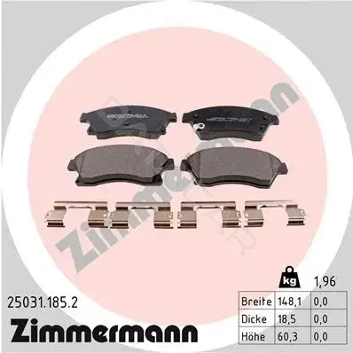 Тормозные колодки ZIMMERMANN 25031.185.2