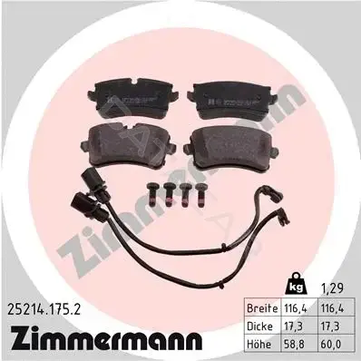 Тормозные колодки ZIMMERMANN 25214.175.2