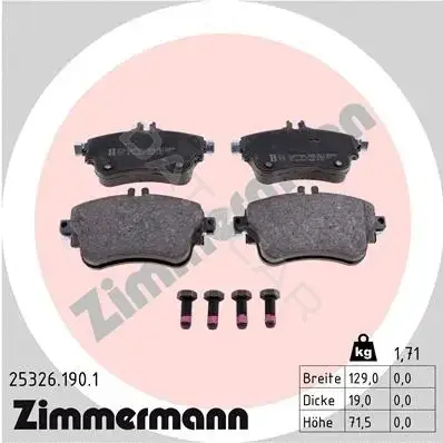 Тормозные колодки ZIMMERMANN 25326.190.1