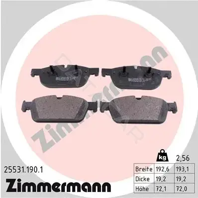 Тормозные колодки ZIMMERMANN 25531.190.1