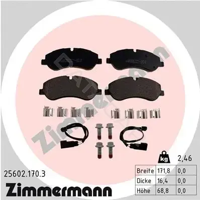 Тормозные колодки ZIMMERMANN 25602.170.3