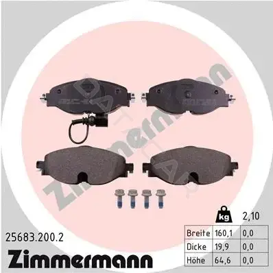 Тормозные колодки ZIMMERMANN 25683.200.2