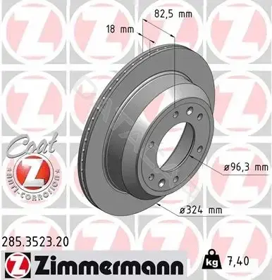 Тормозные диски ZIMMERMANN 285.3523.20