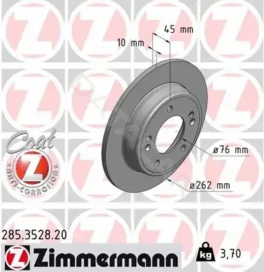 Тормозные диски ZIMMERMANN 285.3528.20