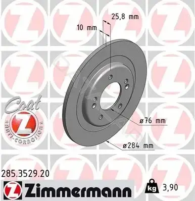 Тормозные диски ZIMMERMANN 285.3529.20