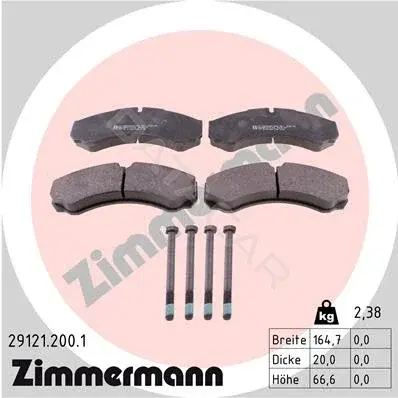 Тормозные колодки ZIMMERMANN 29121.200.1