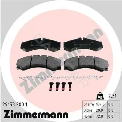 Тормозные колодки ZIMMERMANN 29153.200.1