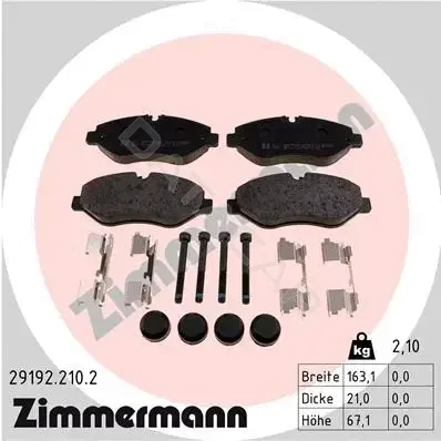 Тормозные колодки ZIMMERMANN 29192.210.2