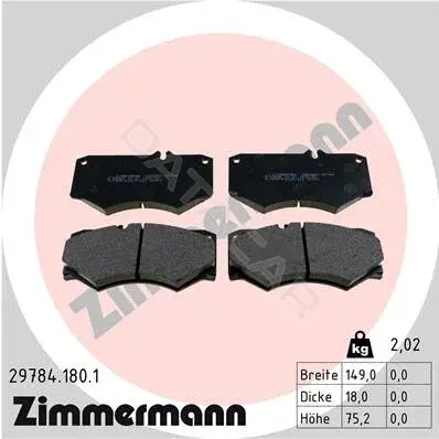 Тормозные колодки ZIMMERMANN 29784.180.1