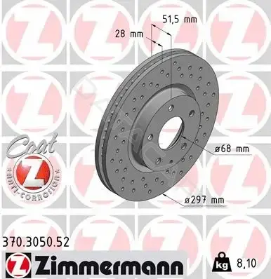Тормозные диски ZIMMERMANN 370.3050.52