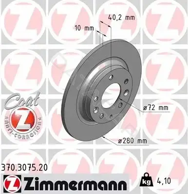 Тормозные диски ZIMMERMANN 370.3075.20