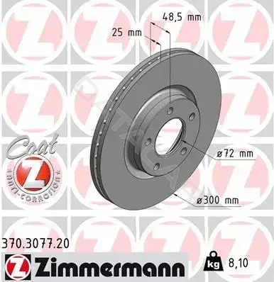 Тормозные диски ZIMMERMANN 370.3077.20