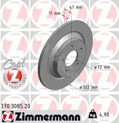 Тормозные диски ZIMMERMANN 370.3085.20